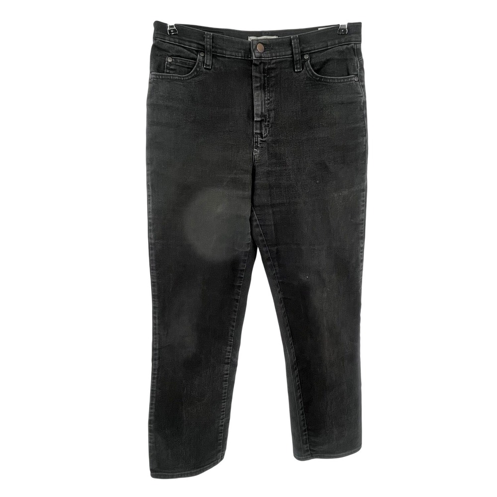 Lee Relaxed Straight Leg Jeans Womens 10 Medium Black High Rise Casual